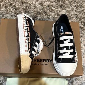 Burberry Black and White Logo Sneakers